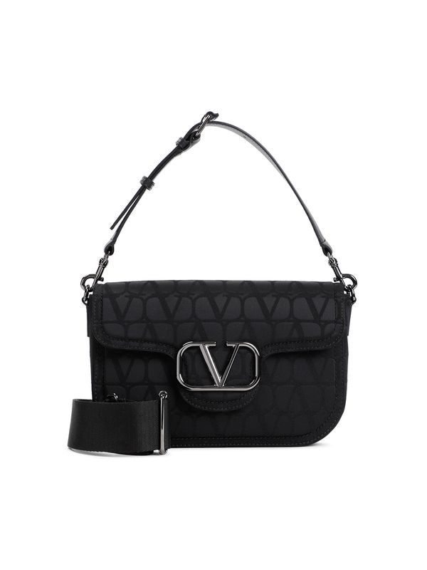 V Logo Iconography Shoulder
  Bag