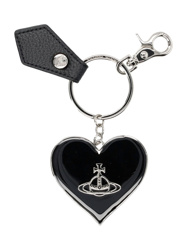 Orb Heart Charm Keyring