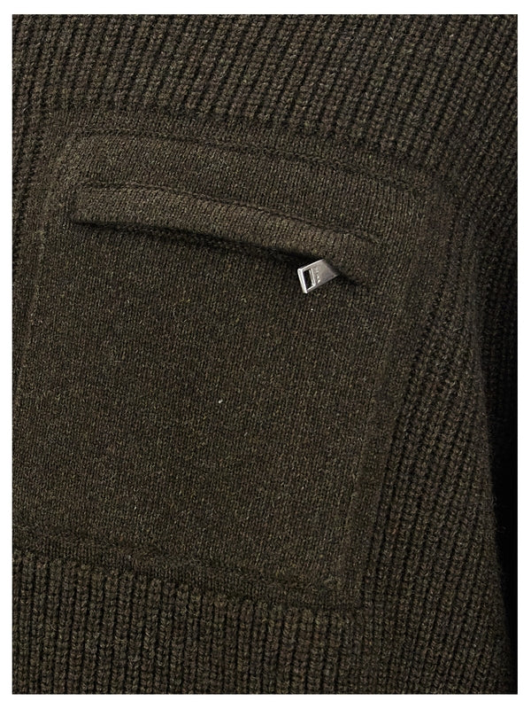 Zip Pocket Cashmere Knit