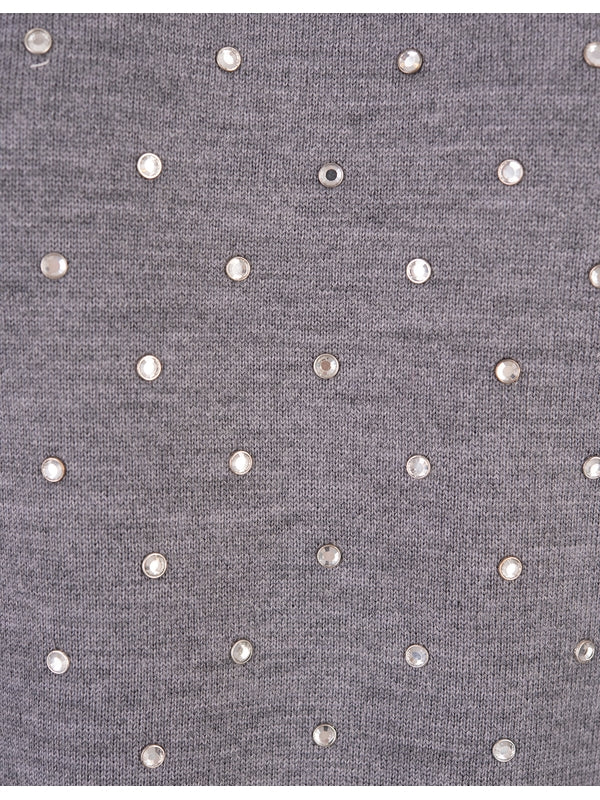 Crystal Embellished Wool Knit