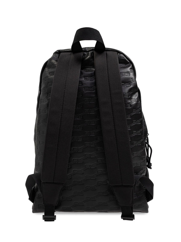 BB Logo Embossing Leather Backpack