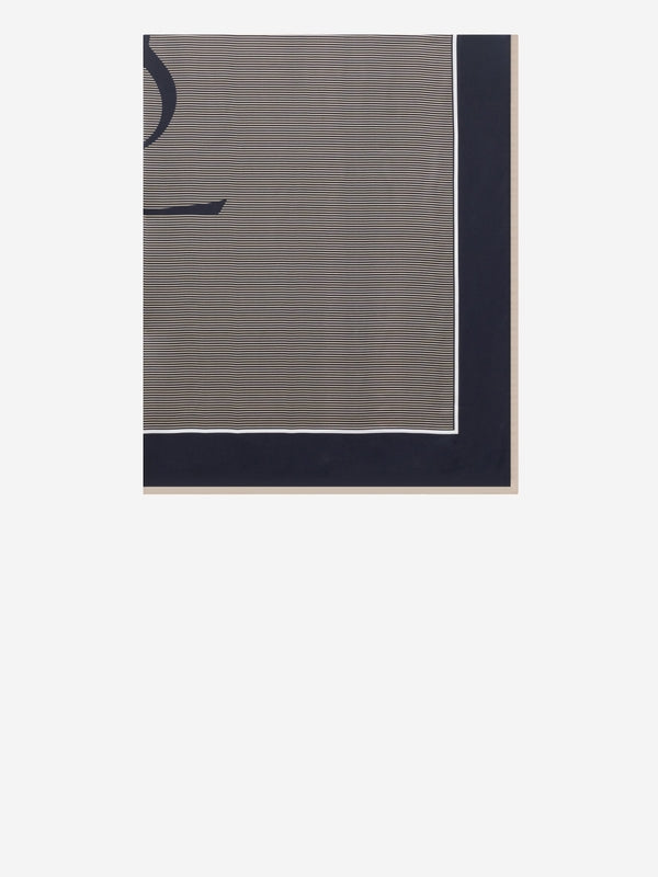 Saint Laurent Navy Silk Mufflers