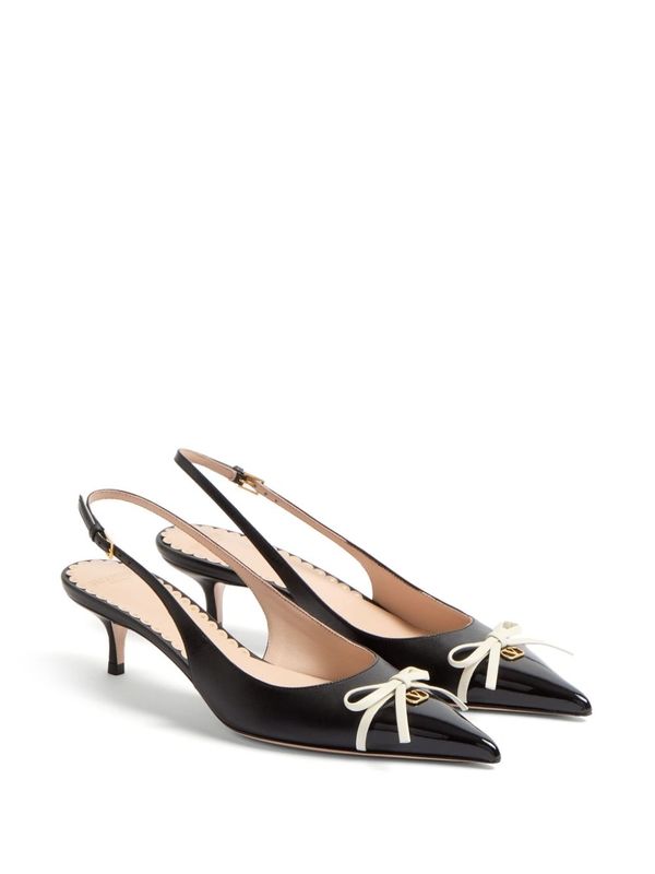 Bow Detail
  Leather Slingback Heel