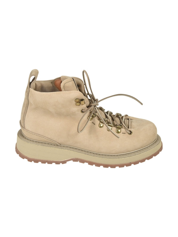 Buttero Beige Lace-Up Boots
