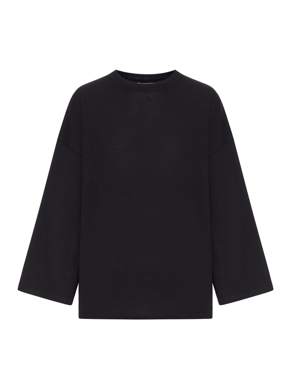 Kate Black Long Sleeve Top