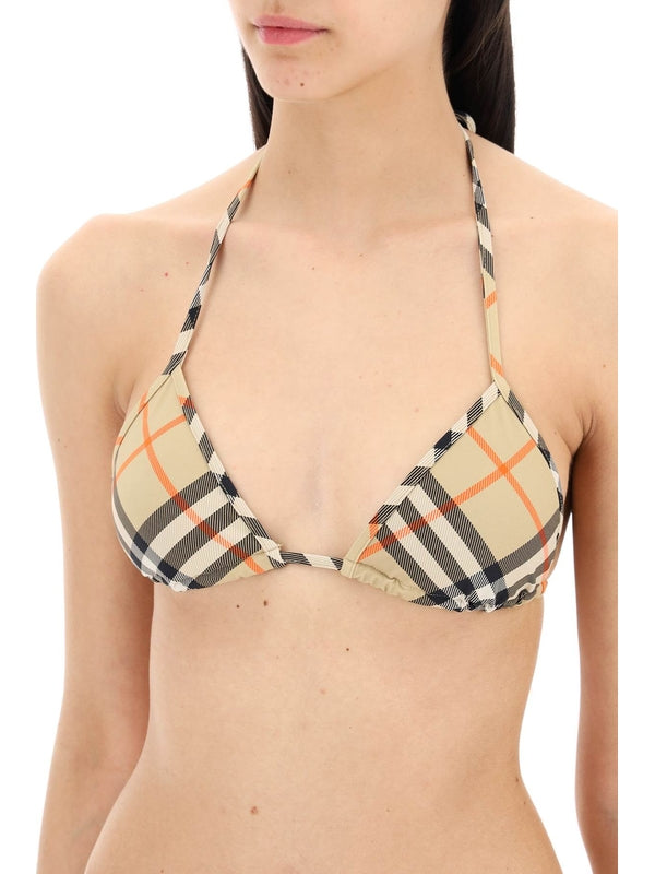 Vintage Check Bikini Top