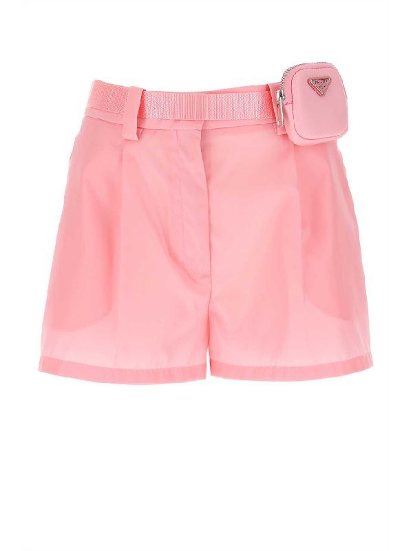 Triangle Logo Pouch Belted Shorts