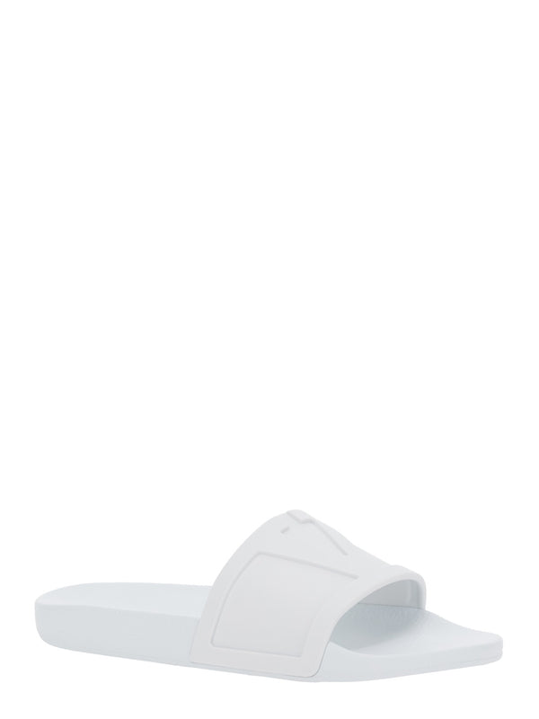 V Logo Rubber Slides