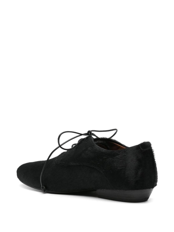 Black Leather Lace-up Shoes