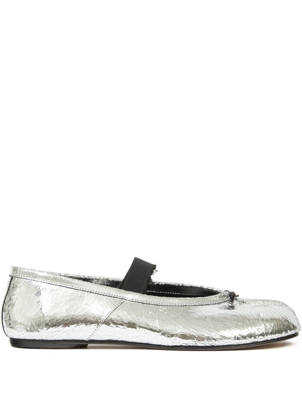 Maison Margiela Silver Flat Shoes