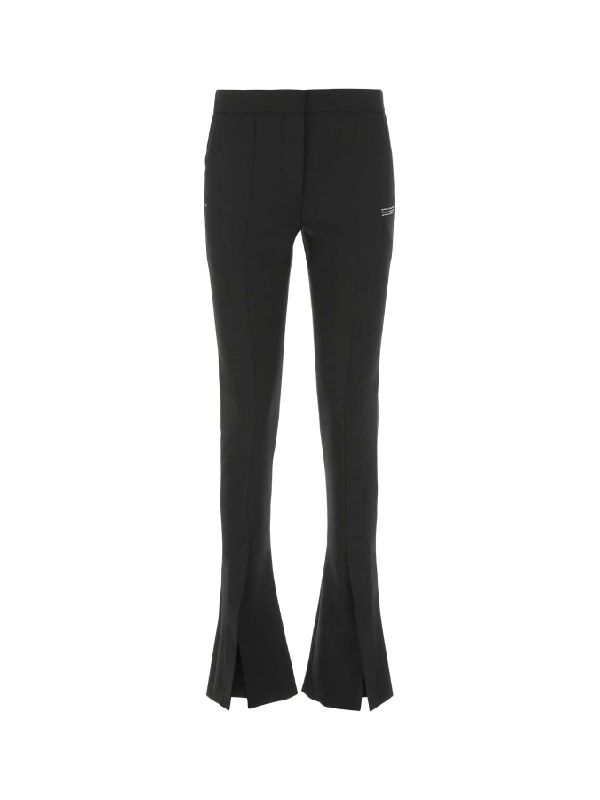 Ankle Slit Logo Flare Pants