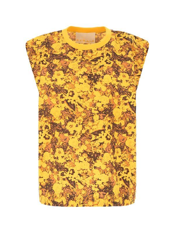 Flower Pattern Sleeveless Top