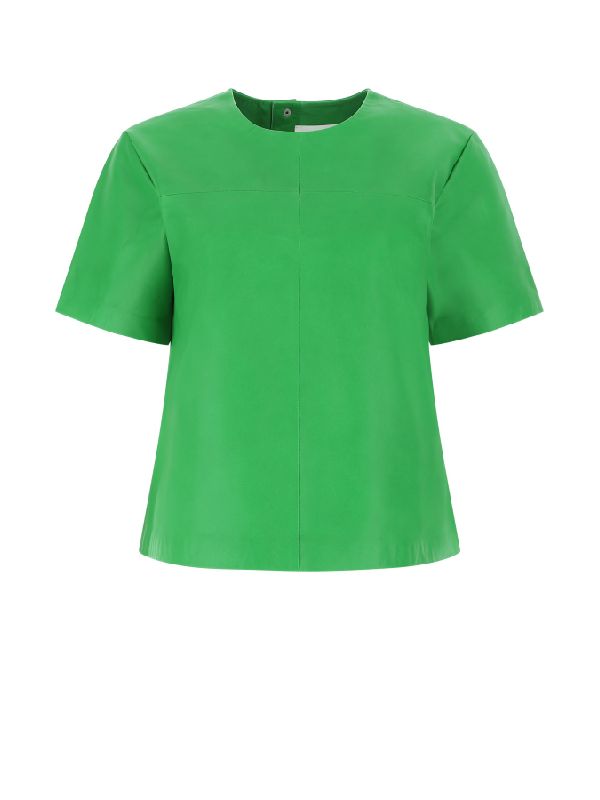 Green Lambskin Top