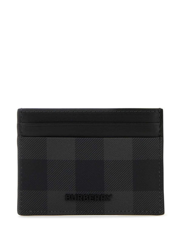 Burberry Black Checked Card Holders