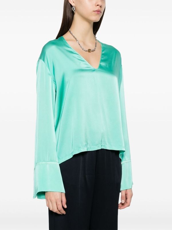 V-Neck Satin
  Blouse