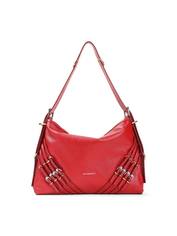 Voyou Logo Buckle Detail Medium Shoulder Bag