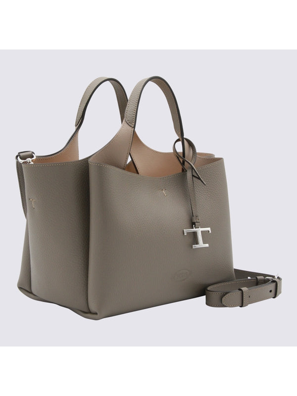 Tod'S Grey Tote Bags
