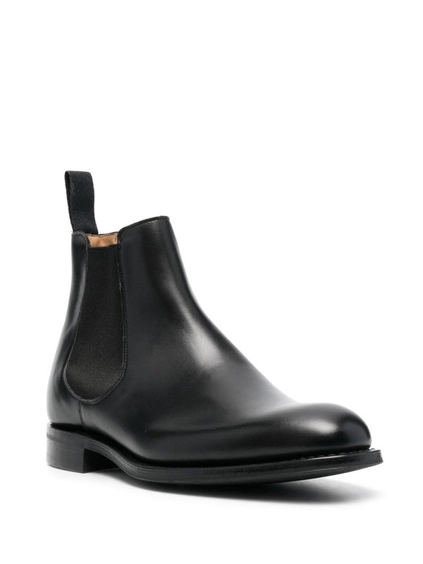 Black Leather Chelsea Boots