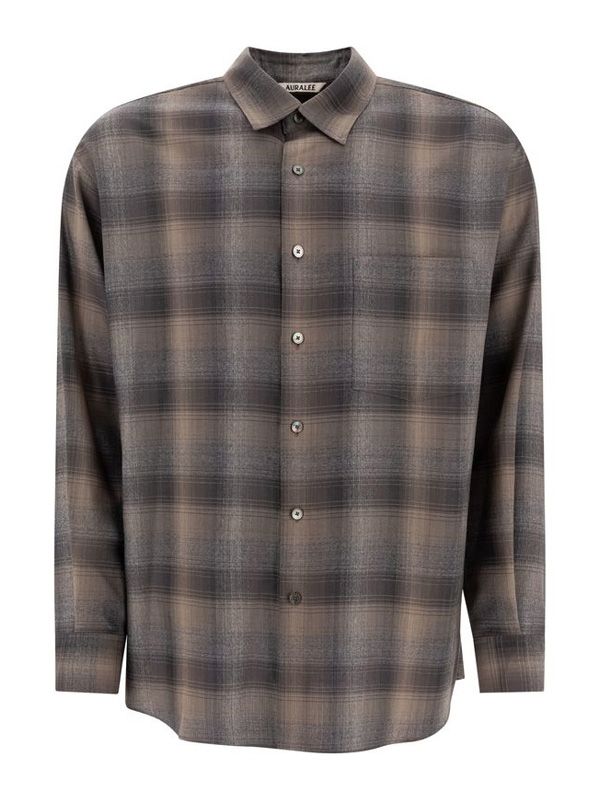 スーパーライトウールチェックシャツ