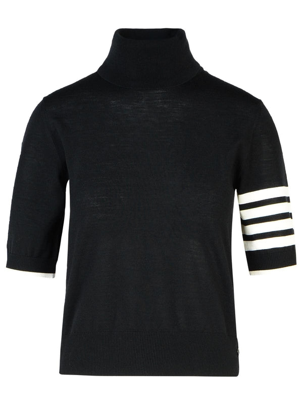 4-Bar Wool Short-Sleeve Knit