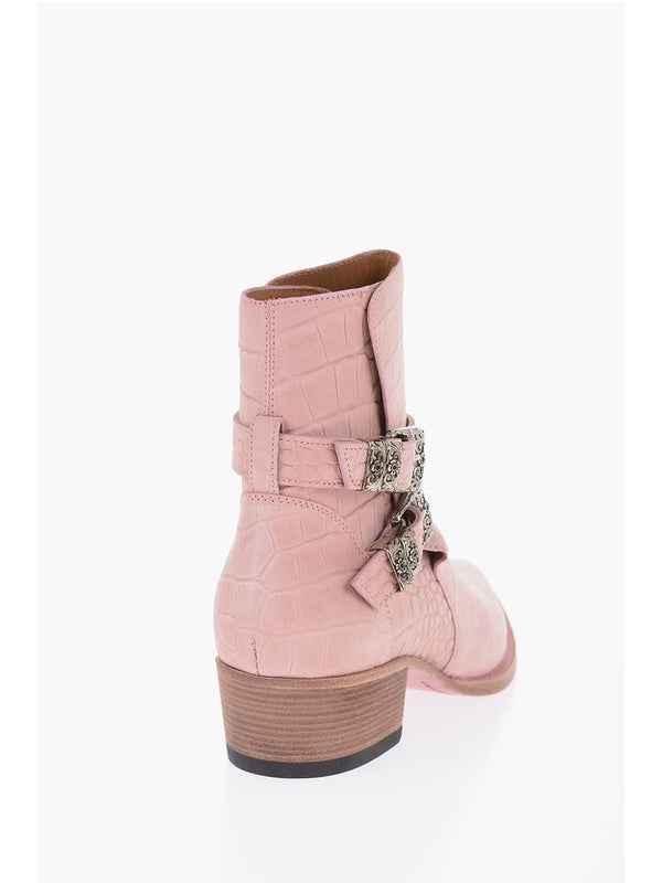 Amiri Pink Ankle Boots
