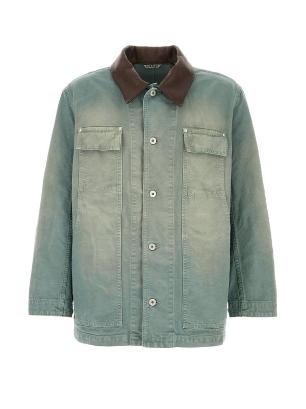 Auralee Organic Cotton Duck Blouson Green Jackets