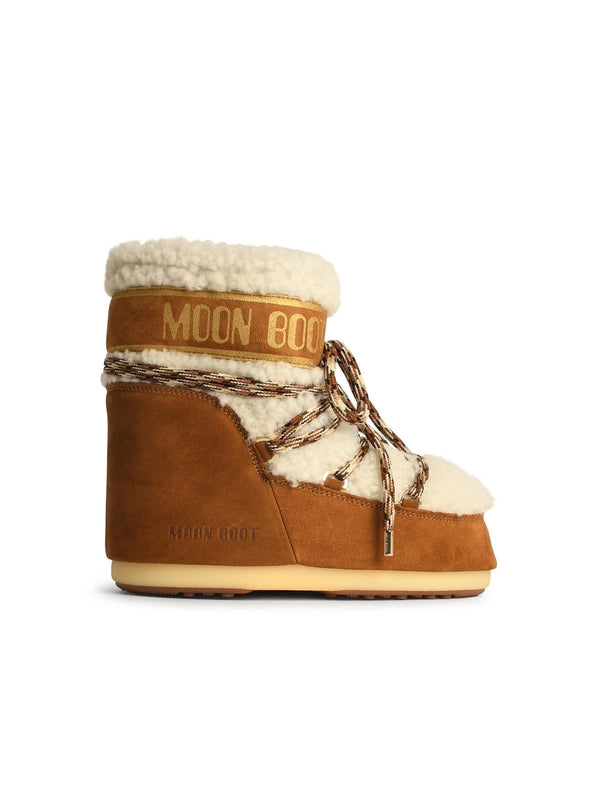 Icon Logo Shearling Lace-Up Boots