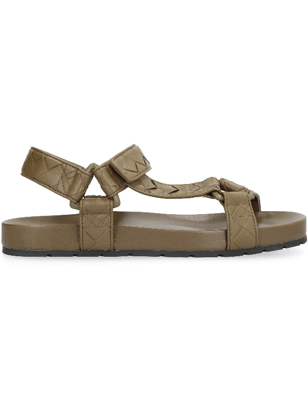 Woven Pattern Velcro Calfskin
  Sandals