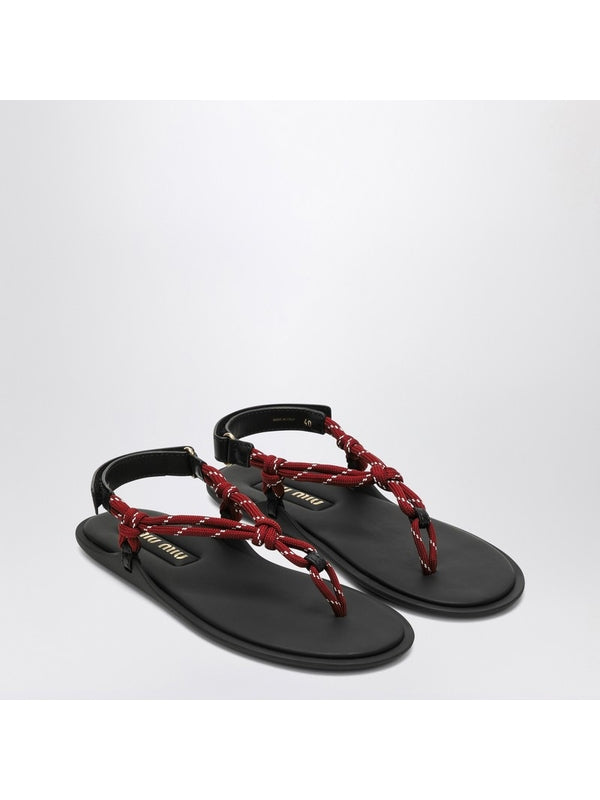 Riviere Rope Leather Slides