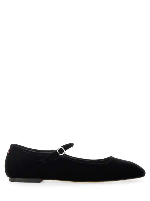 Black Velvet Flat Shoes