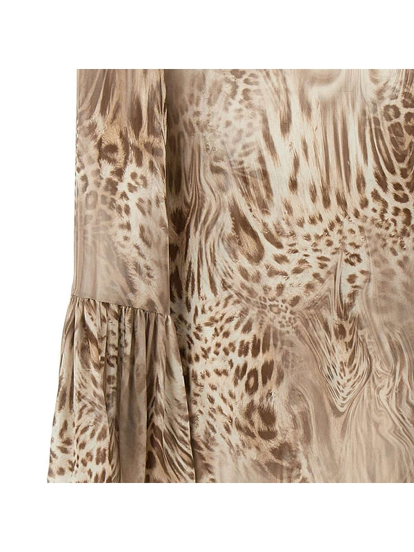 Blumarine Brown Long Dress