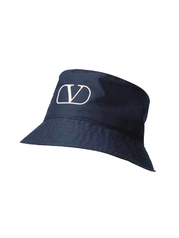 V Logo Embroidered Bucket Hat