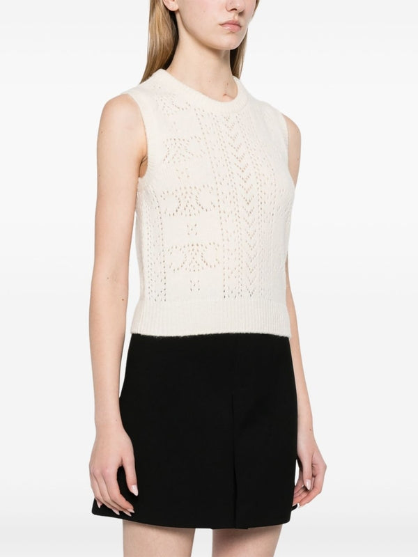 Celine Beige Sleeveless Top