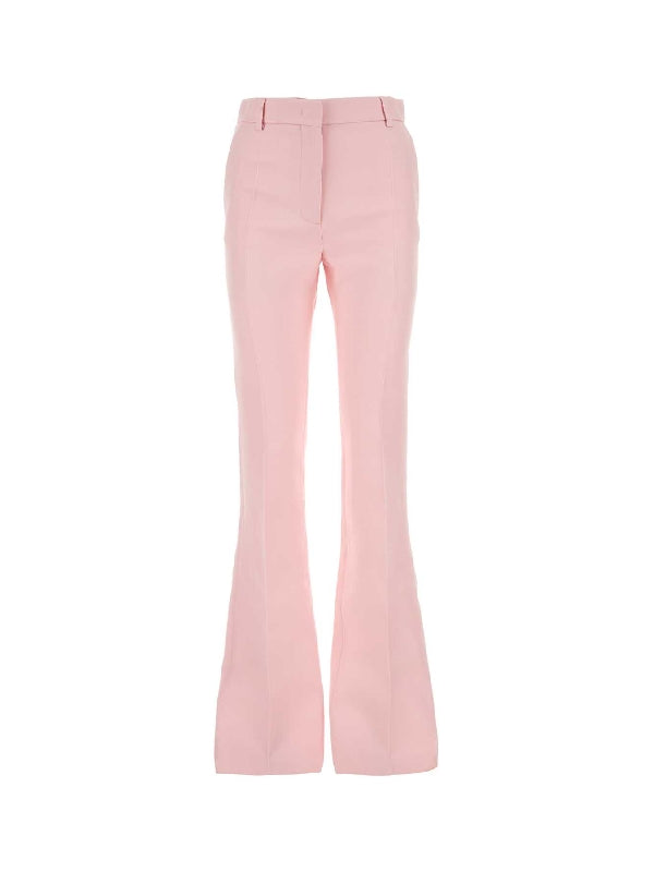 Wool Silk Flare Pants