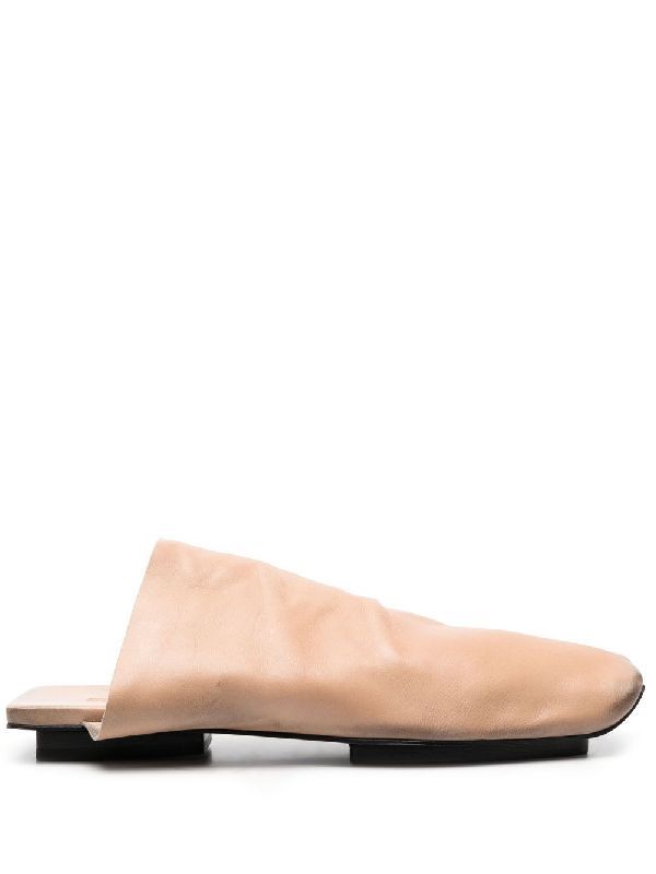 Calfskin Square Mule Sandals