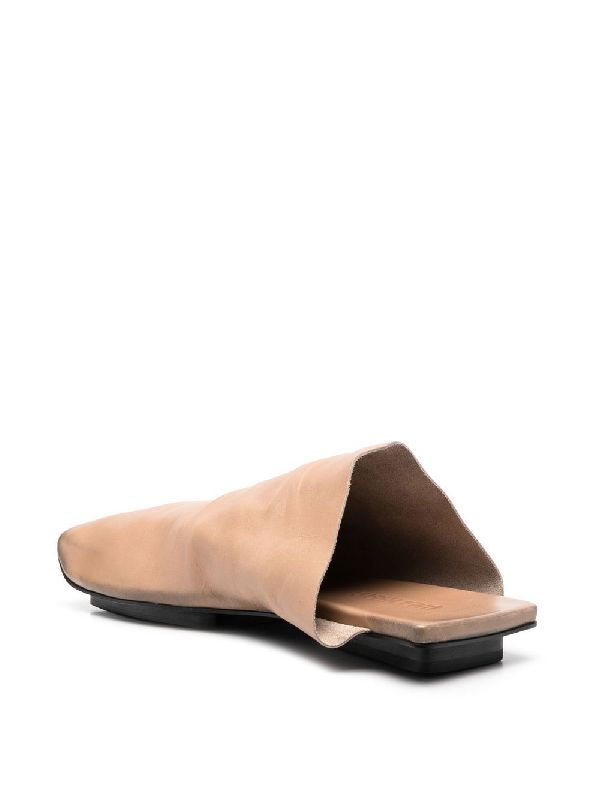 Calfskin Square Mule Sandals