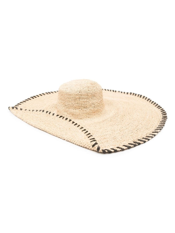 Logo Patch Raffia Panama Hat