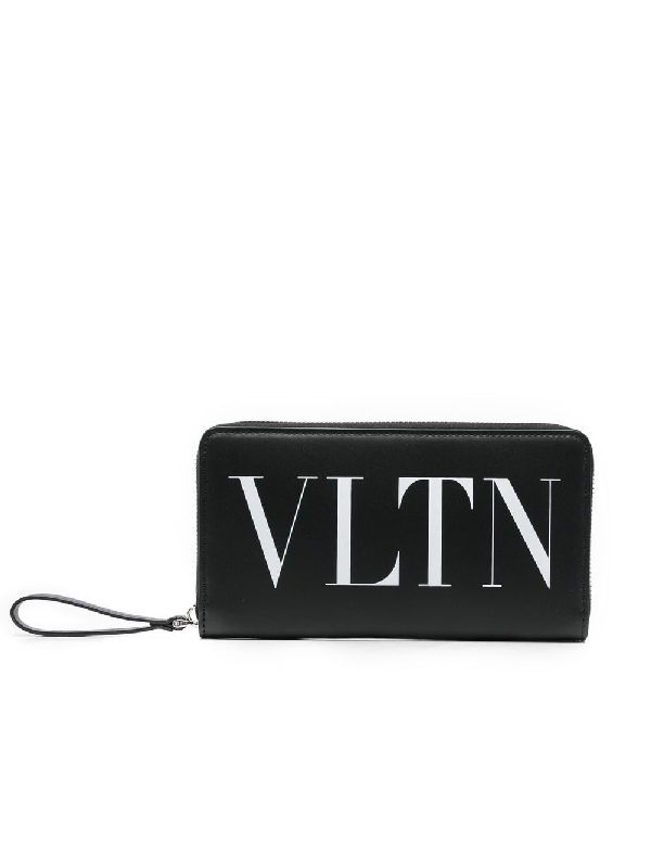 Vltn Zip Around Leather Wallet