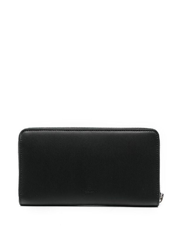 Vltn Zip Around Leather Wallet