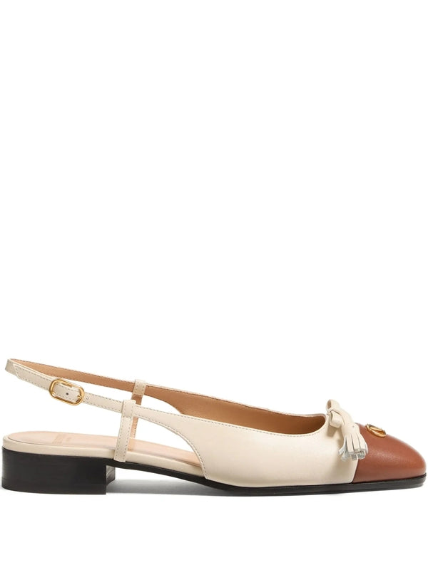 Valentino White Flat Shoes