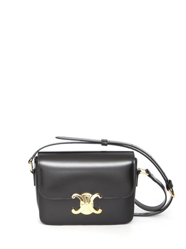 Triomphe Decoration Leather Shoulder Bag