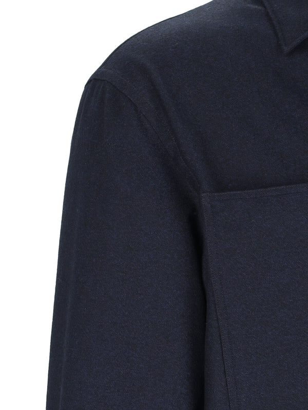 Zipper Pocket Wool Shirt