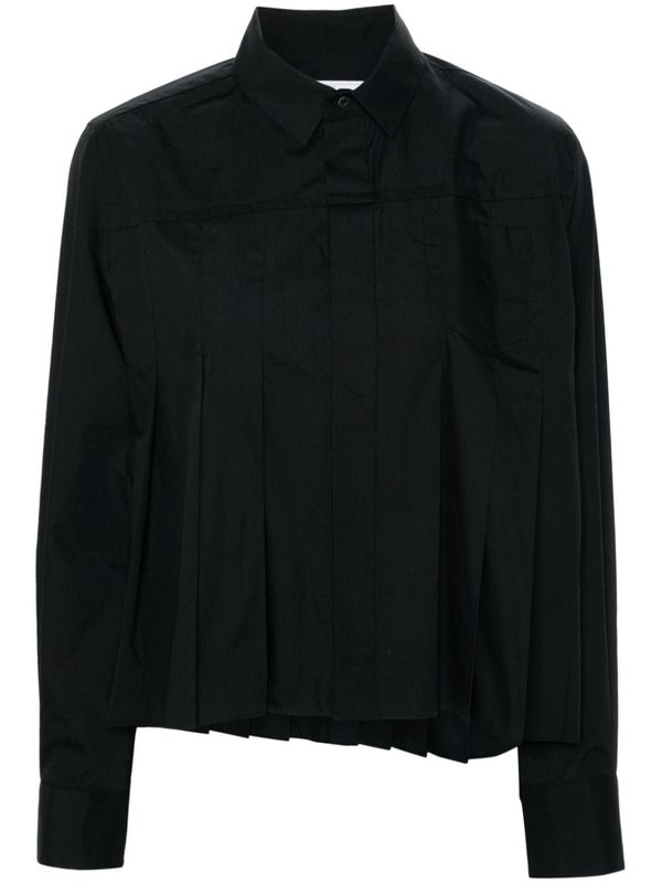 Pleated Cotton Shirt