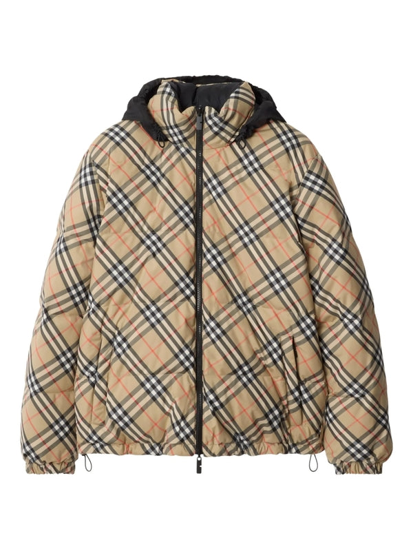 Burberry Checked Beige Down
