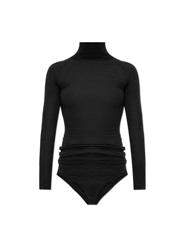 High-neck Drape Wool Knit
  Bodysuit