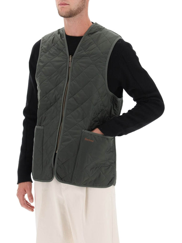 Logo Quilted Zip-Up Vest