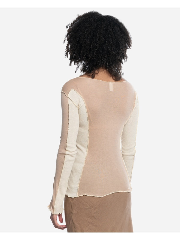 Sun Semi-Sheer Long-Sleeve Top