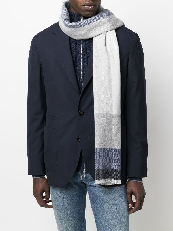 Stripe Wool Cashmere Muffler