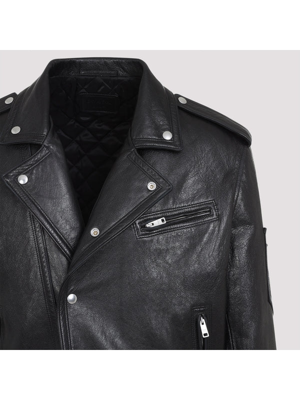 Studded Goatskin Biker Jacket