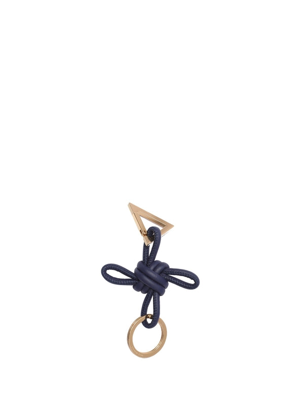 Triangle Charm Leather Keyring